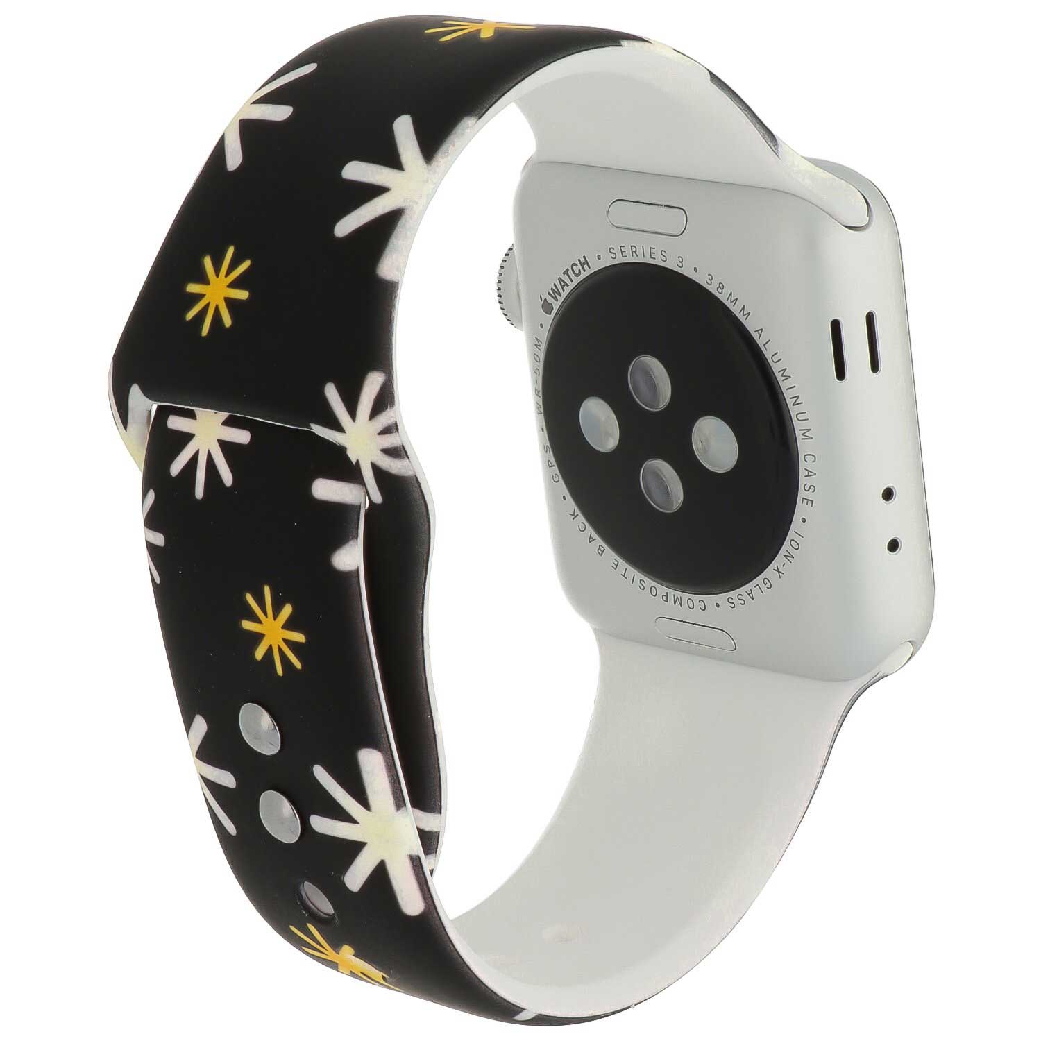Cinturino sport con stampa per Apple Watch - Natale nero