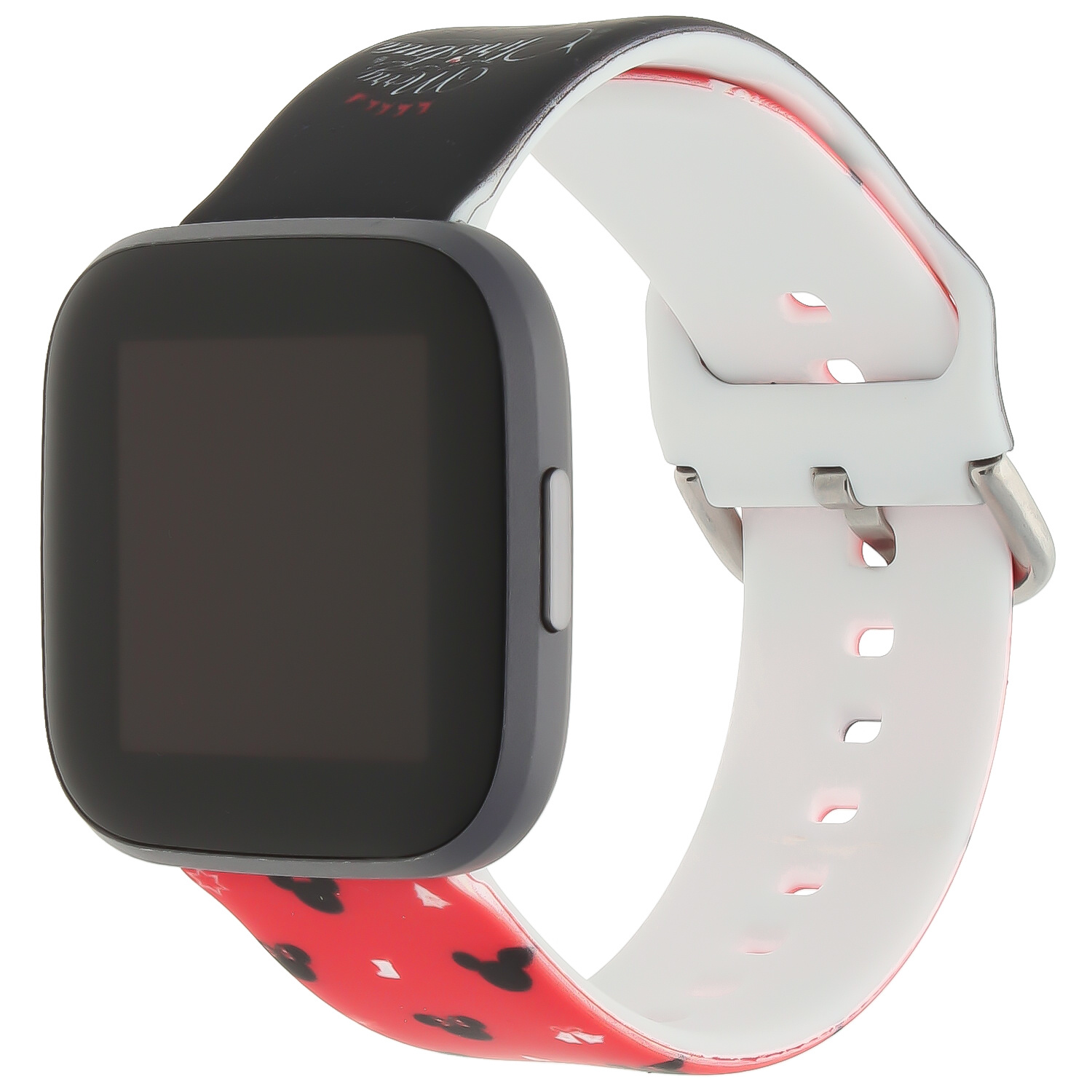 Cinturino sport con stampa per Fitbit Versa - natale nero rosso