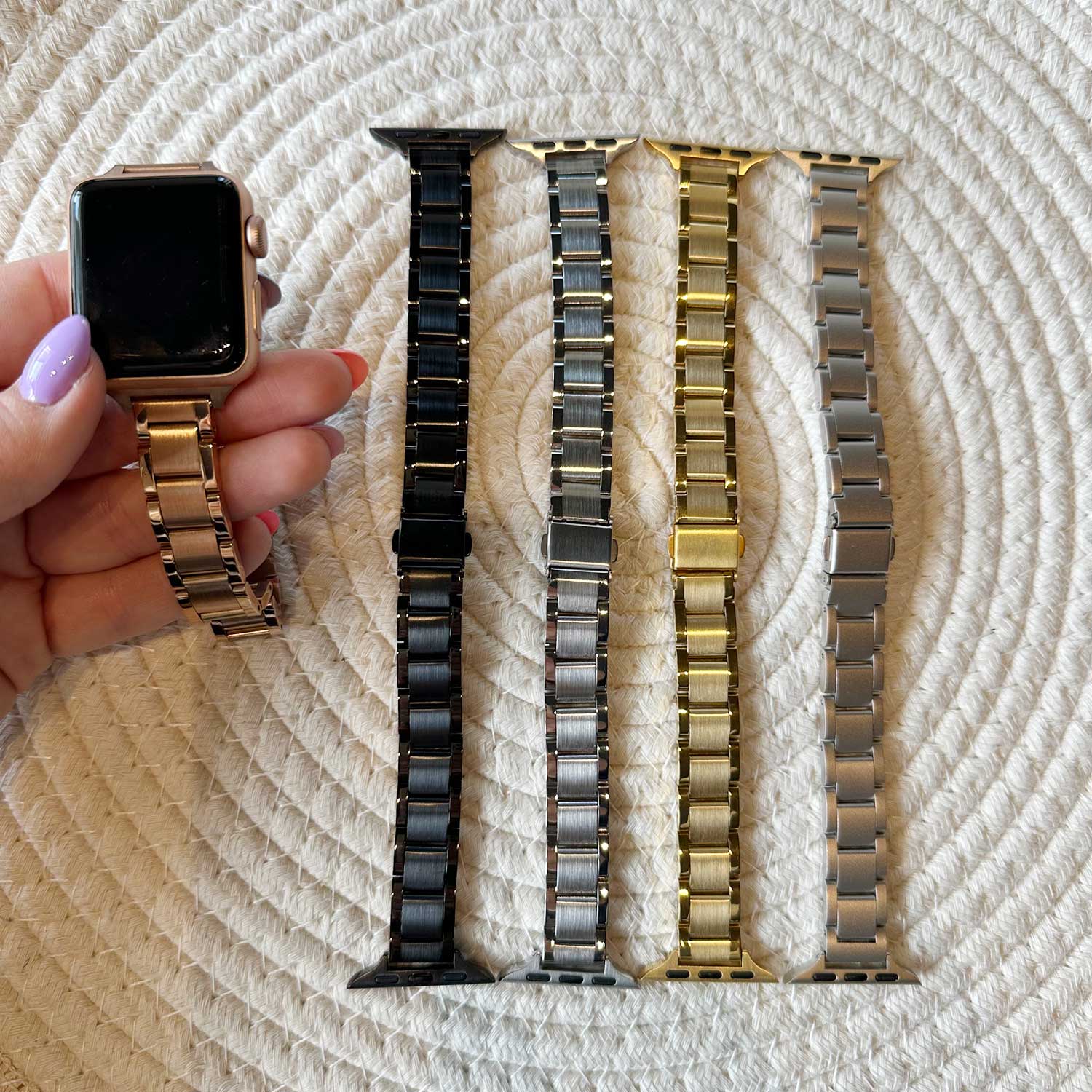 Cinturino a maglie sottili Noor Apple Watch - Oro