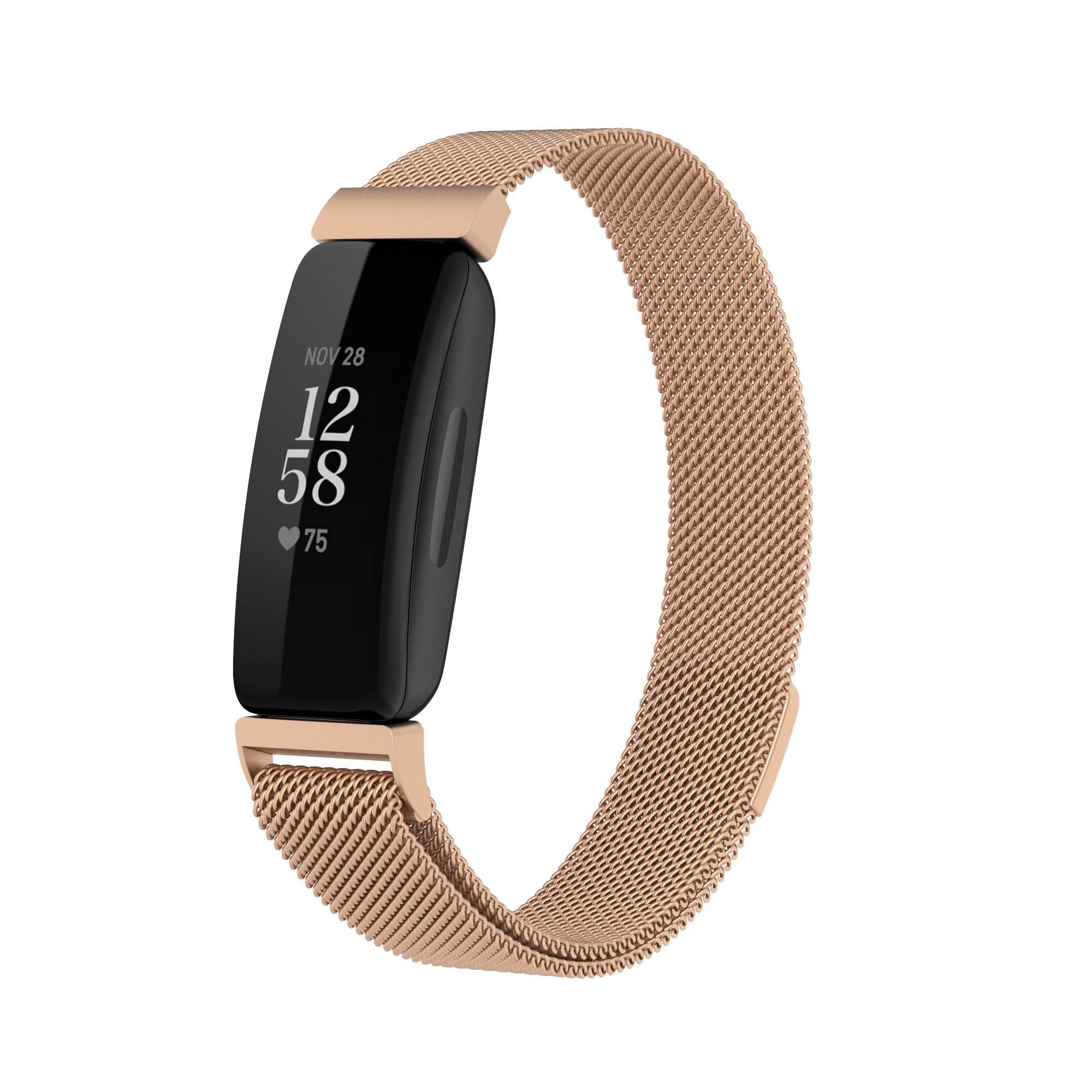 Cinturino loop in maglia milanese per Fitbit Inspire 2 - champagne