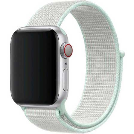 Cinturino nylon sport loop per Apple Watch - tonalità blu-verde
