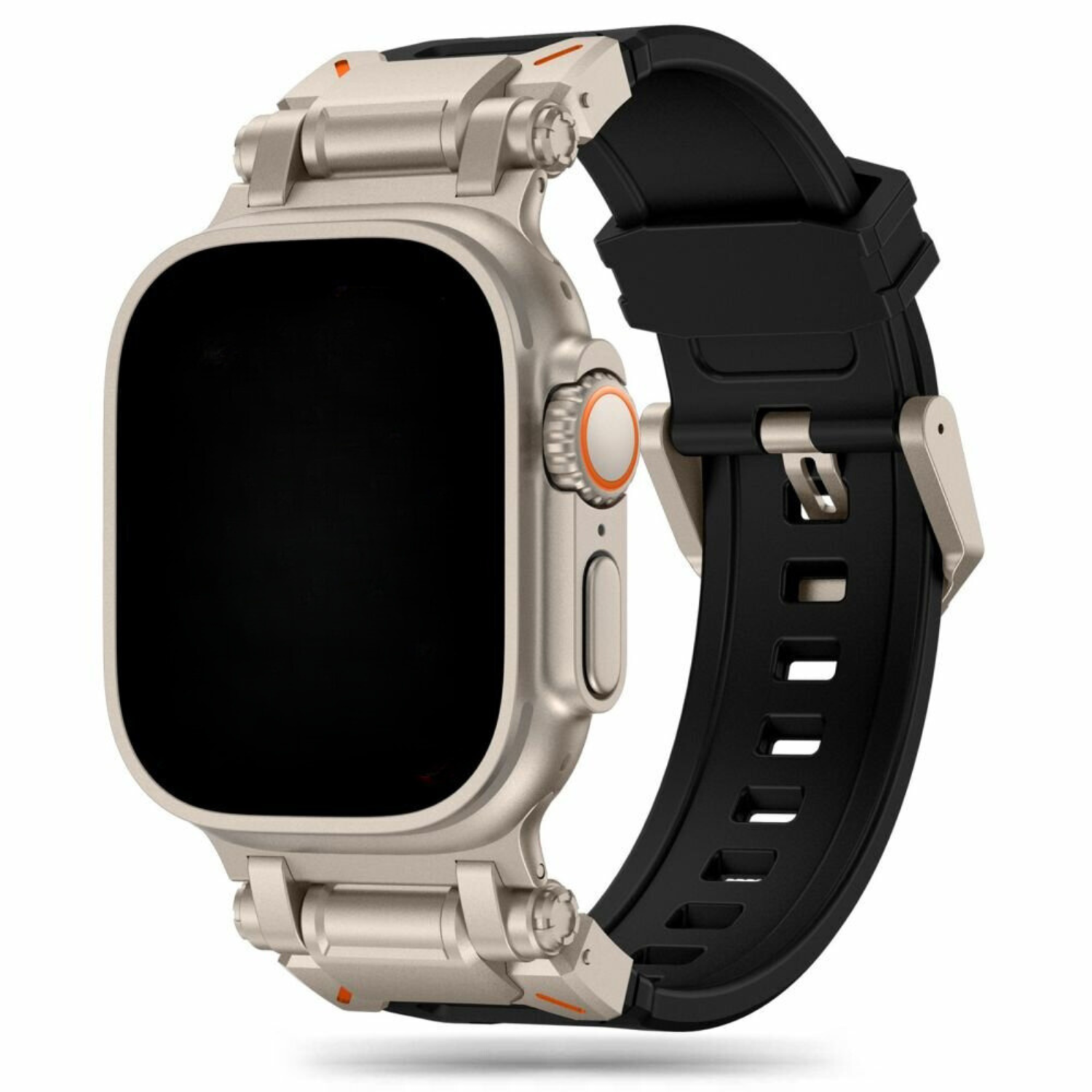 Cinturino robusto silicone Robust per Apple Watch - Nero Titanio