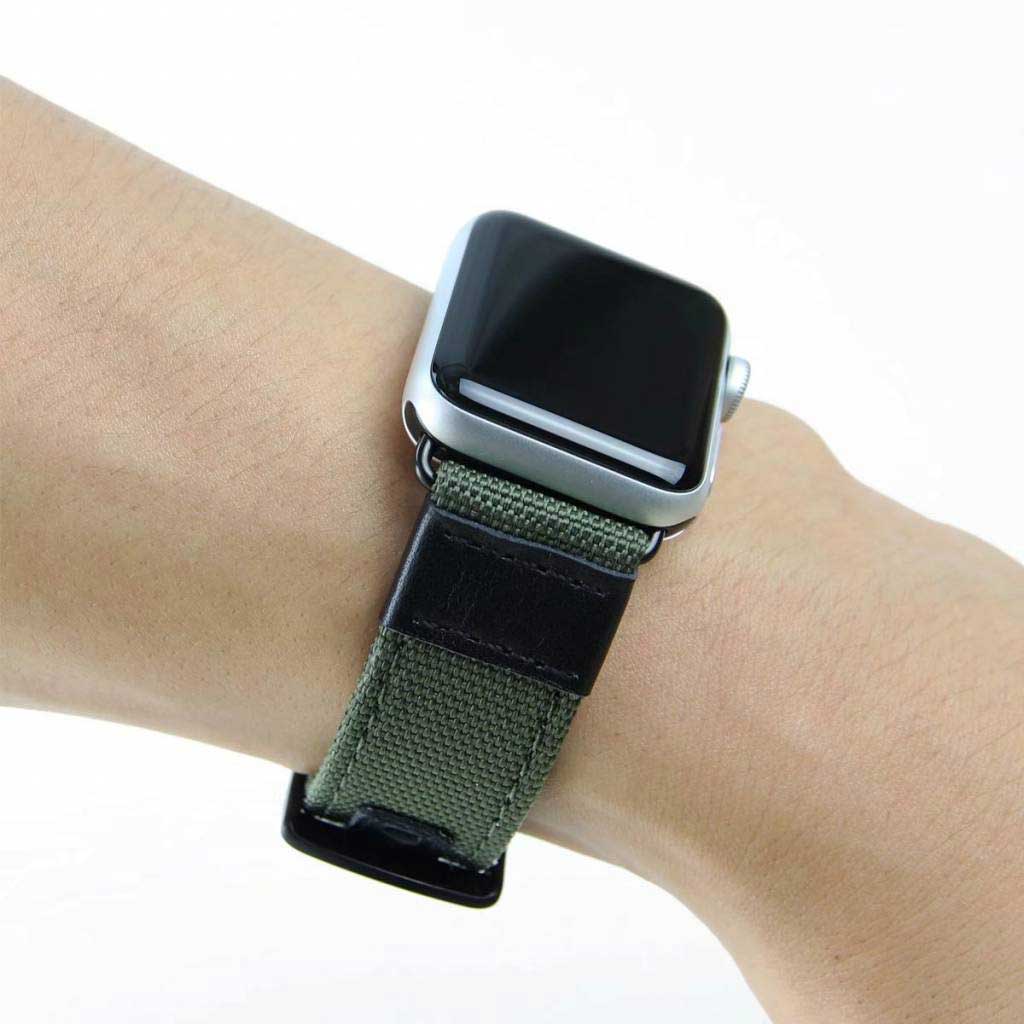 Cinturino militare in nylon per Apple Watch - verde