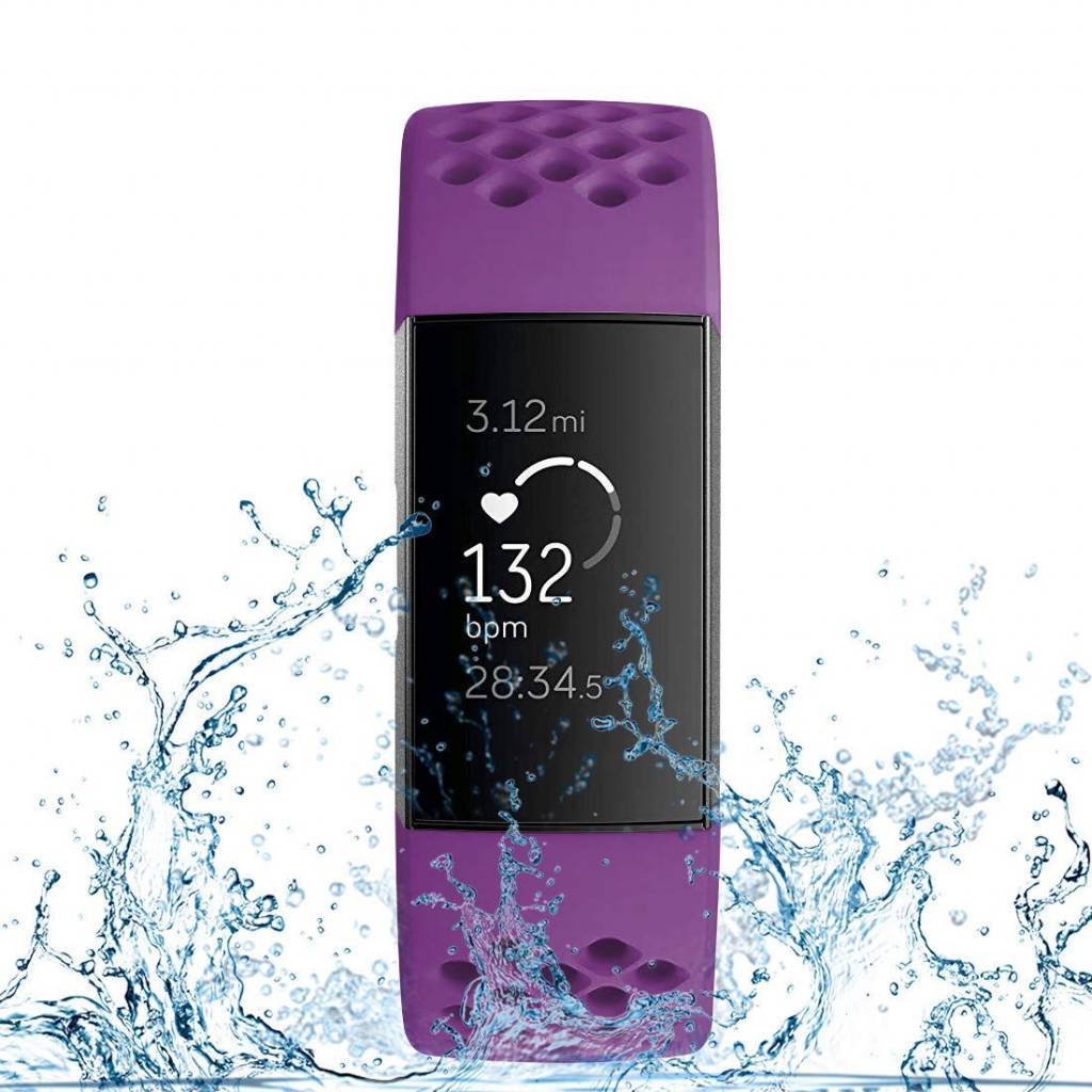 Cinturino sport point per Fitbit Charge 3 & 4 - viola scuro