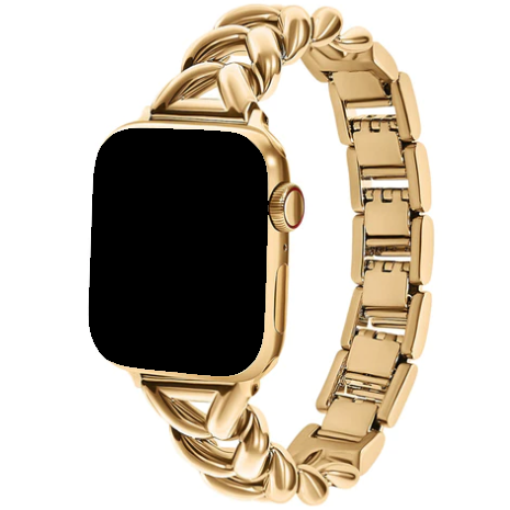 Cinturino a maglie in acciaio a forma di cuore per Apple Watch - Lisa oro
