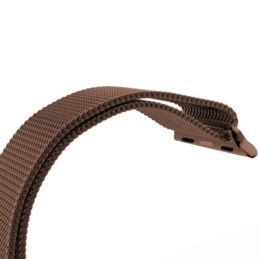 Cinturino loop in maglia milanese per Apple Watch - marrone