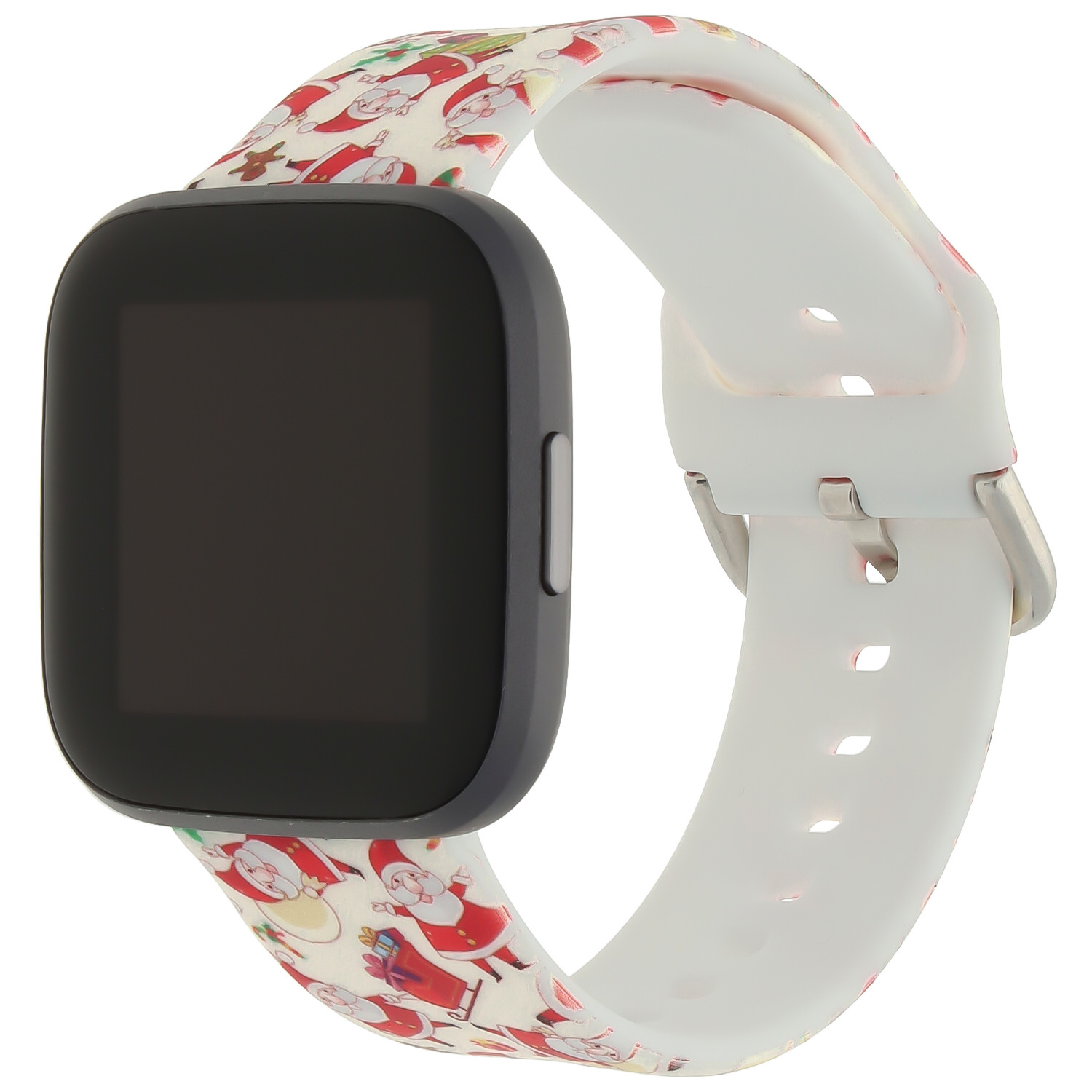 Cinturino sport con stampa per Fitbit Versa - natale babbo natale rosso