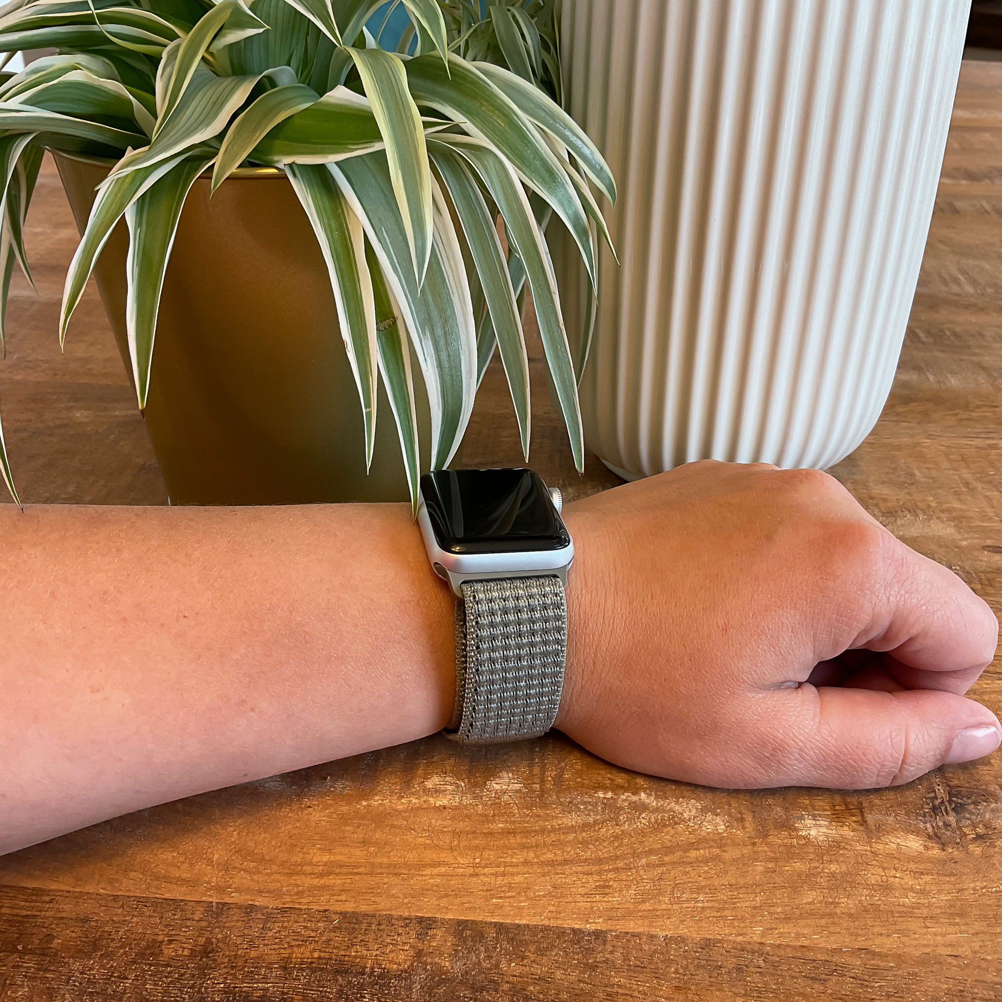 Cinturino nylon sport loop per Apple Watch - nebbia di abete rosso