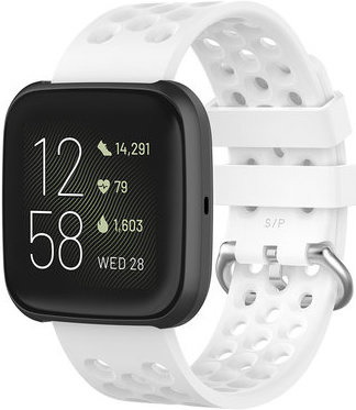 Cinturino sport point per Fitbit Versa - bianco