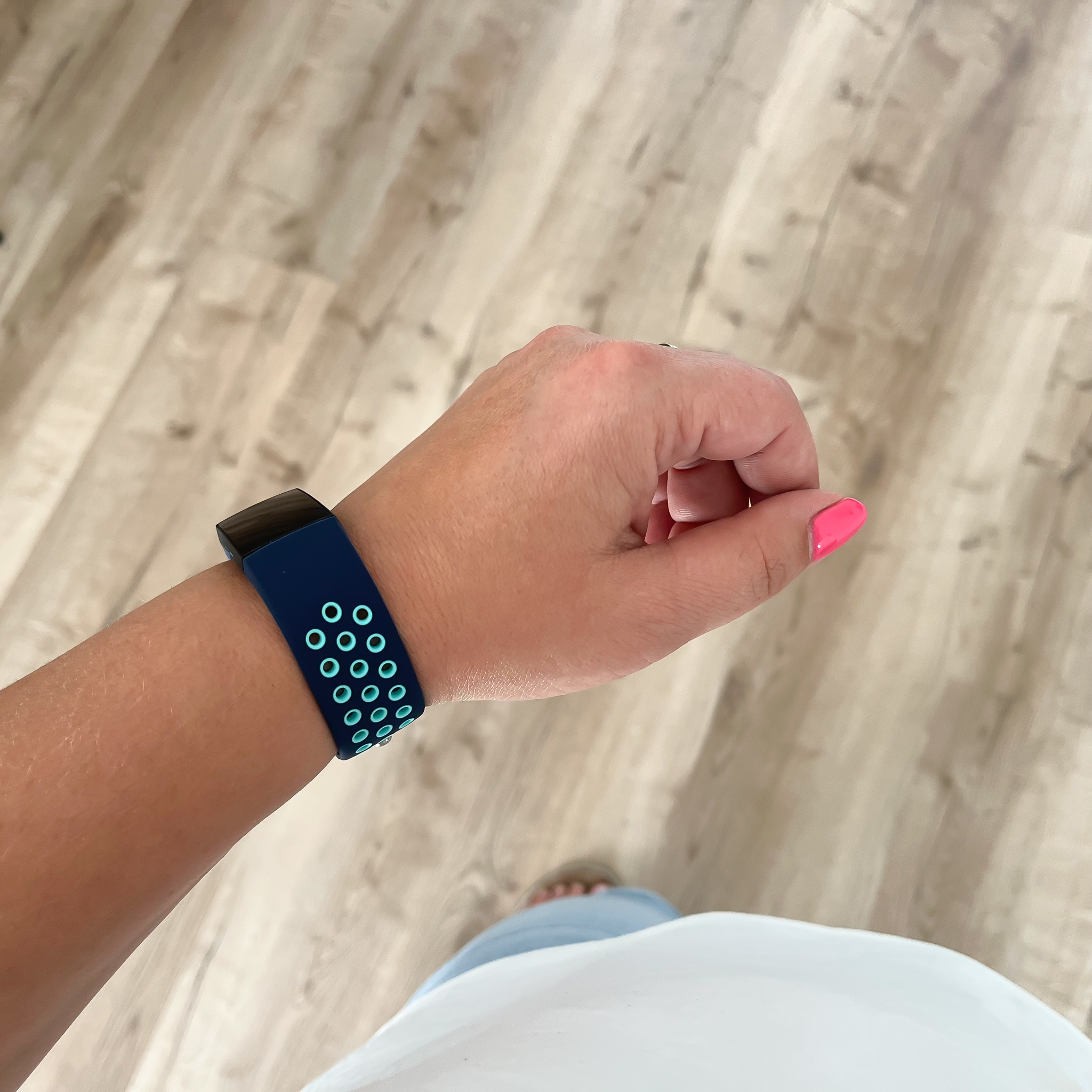 Cinturino doppio sport per Fitbit Charge 3 & 4 - blu scuro blu chiaro