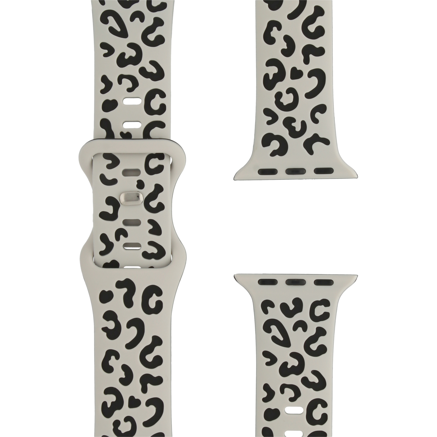 Cinturino leopardato wild in silicone per Apple Watch - Nero Galassia
