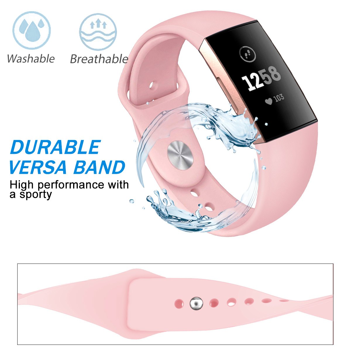 Cinturino sport per Fitbit Charge 3 & 4 - rosa