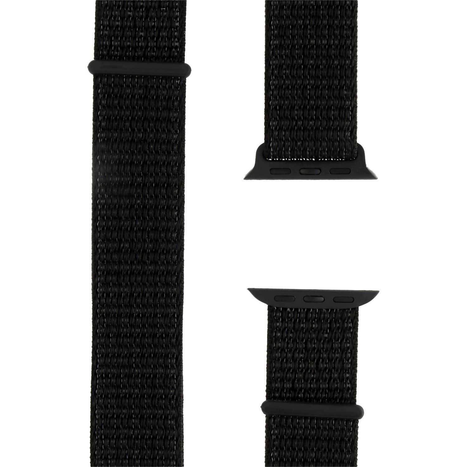 Cinturino nylon sport loop per Apple Watch - nero riflettente