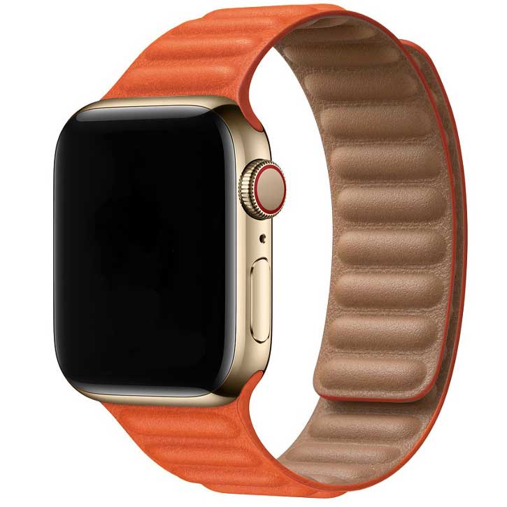 Cinturino singolo in pelle per Apple Watch - tramonto