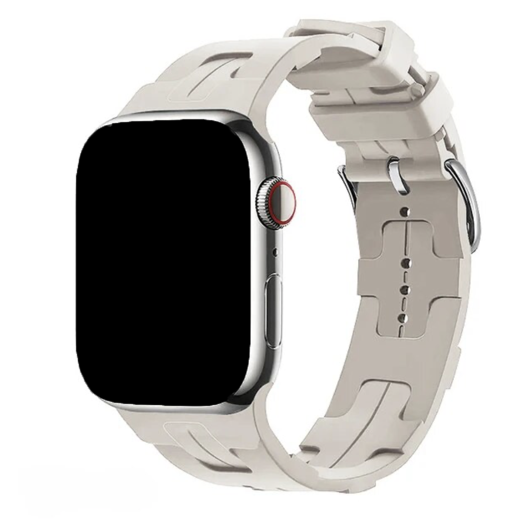 Cinturino sport Hermès simple tour fibbia della cintura kilim Apple Watch - galassia
