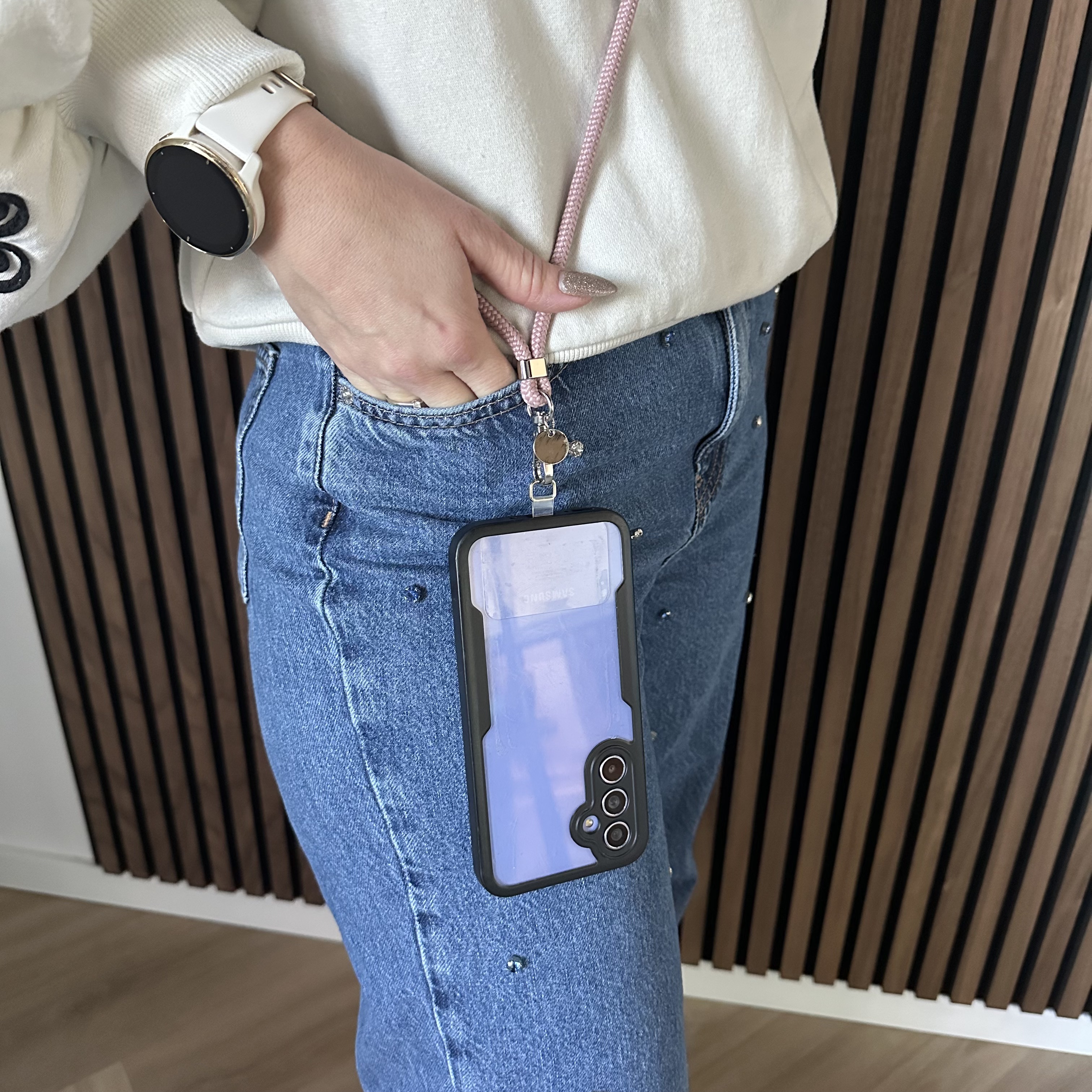 Catene di telefonia mobile Longa - rosa - oro