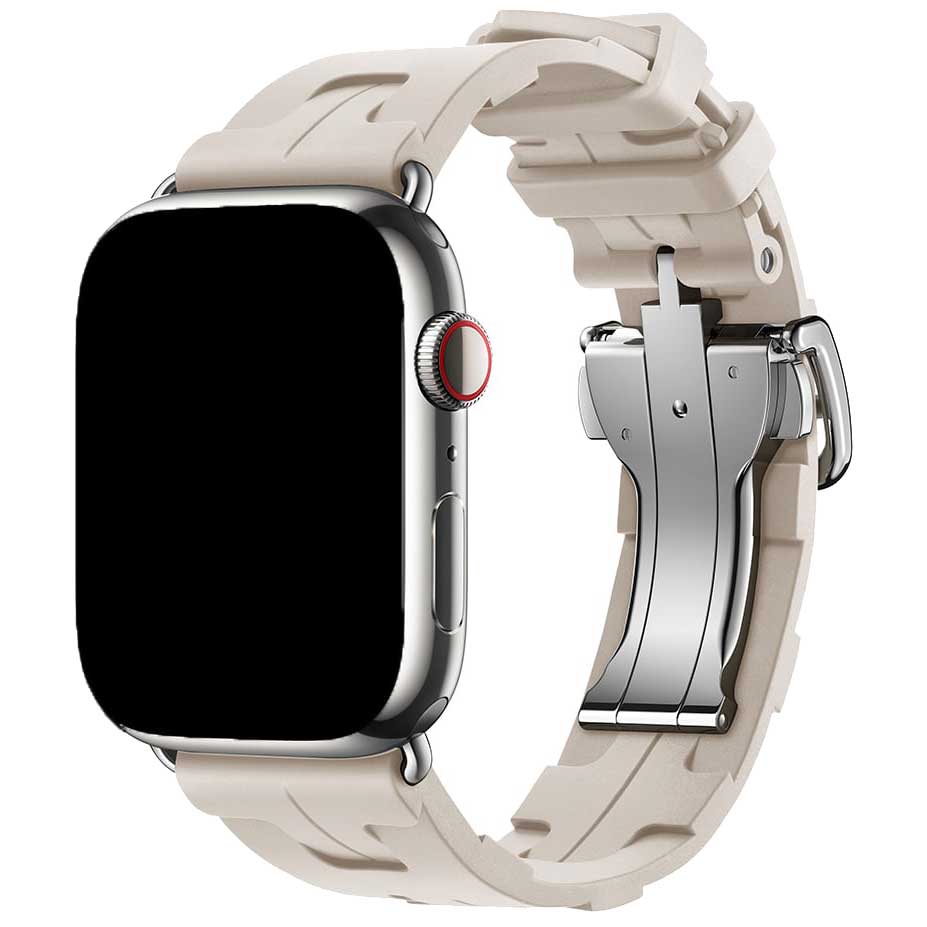 Cinturino sport Hermès simple tour kilim Apple Watch - galassia
