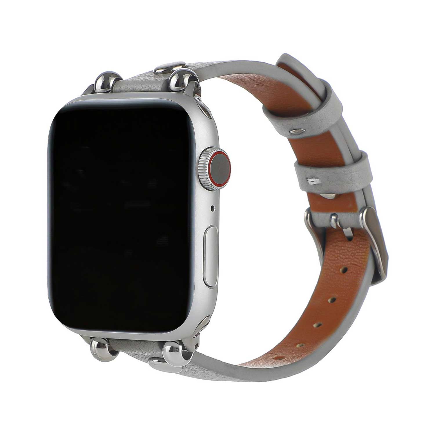 Cinturino smart in pelle per Apple Watch - grigio