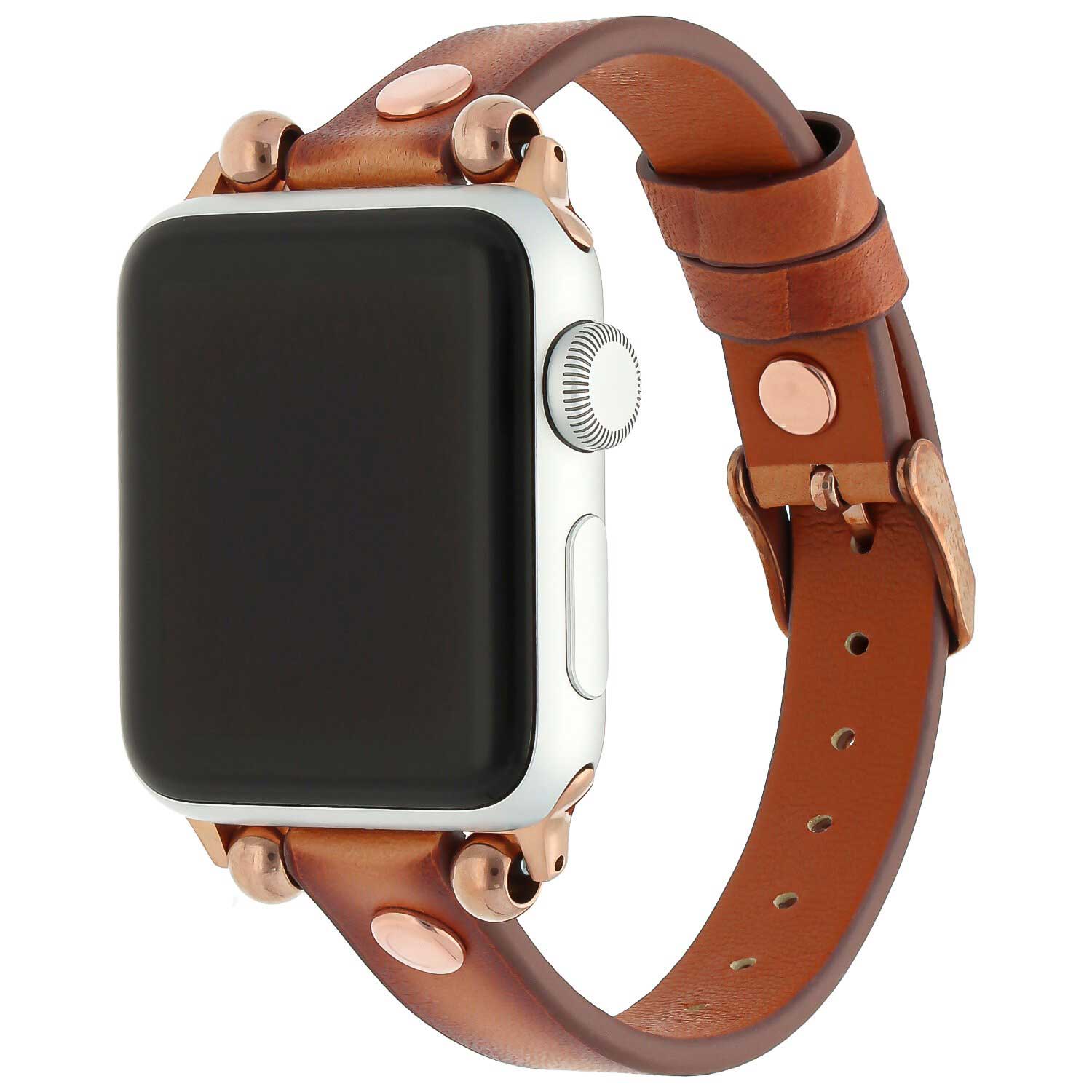 Cinturino smart in pelle per Apple Watch - marrone