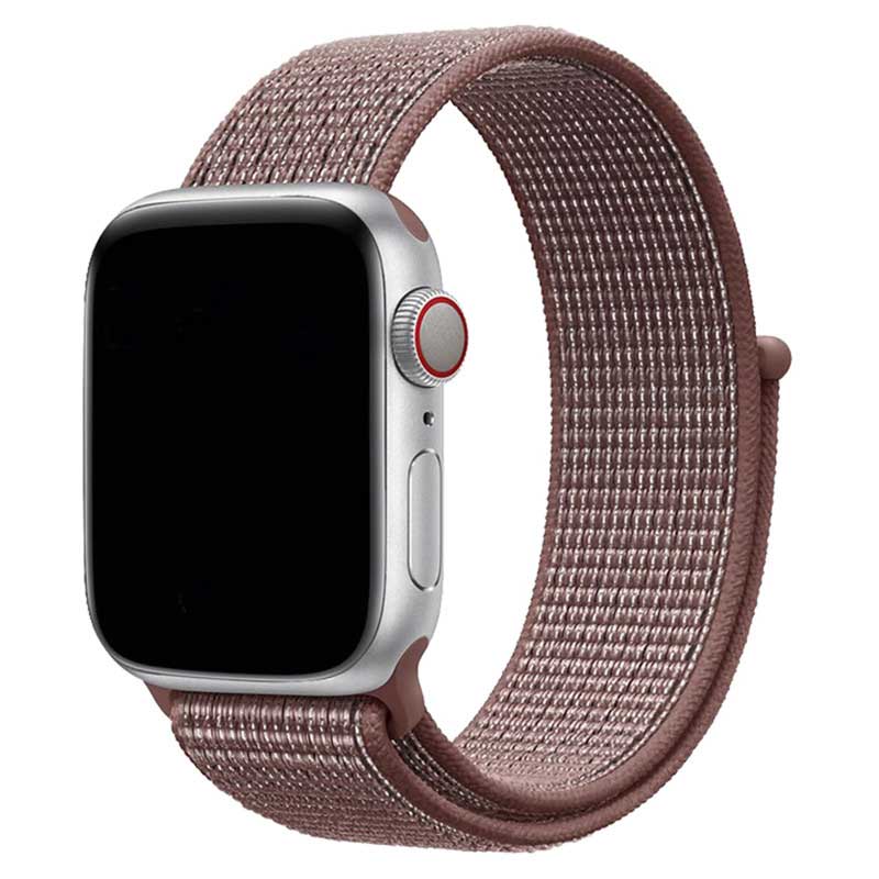 Cinturino nylon sport loop per Apple Watch - malva fumé