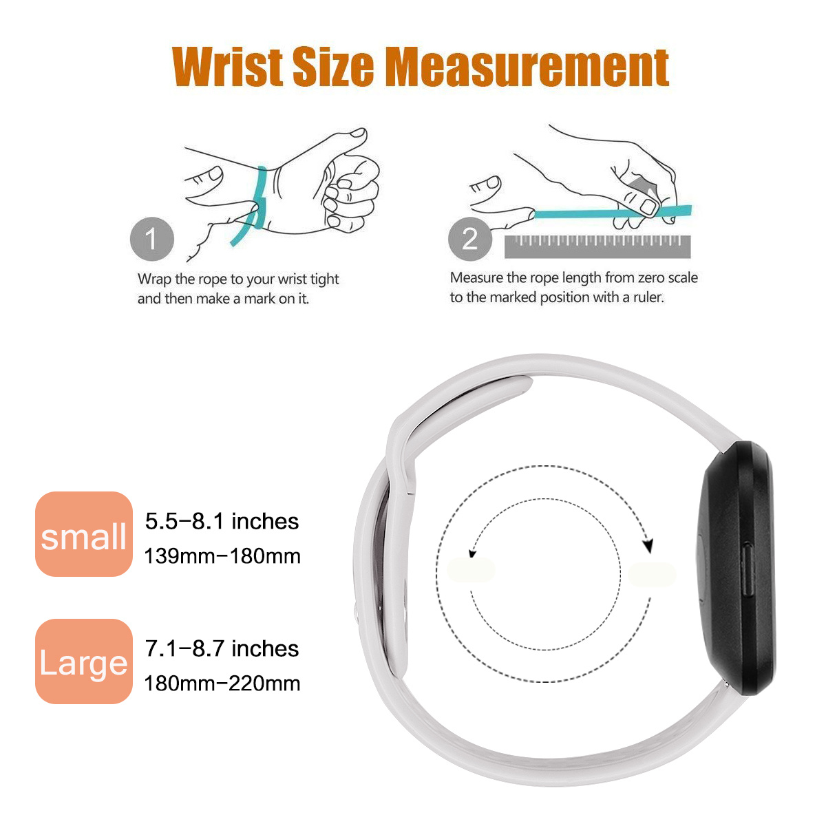 Cinturino sport in silicone per Fitbit Versa - albicocca