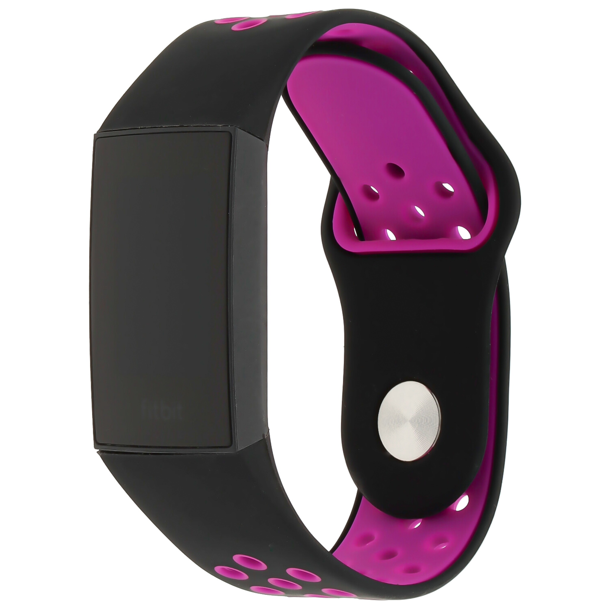 Cinturino doppio sport per Fitbit Charge 3 & 4 - nero viola