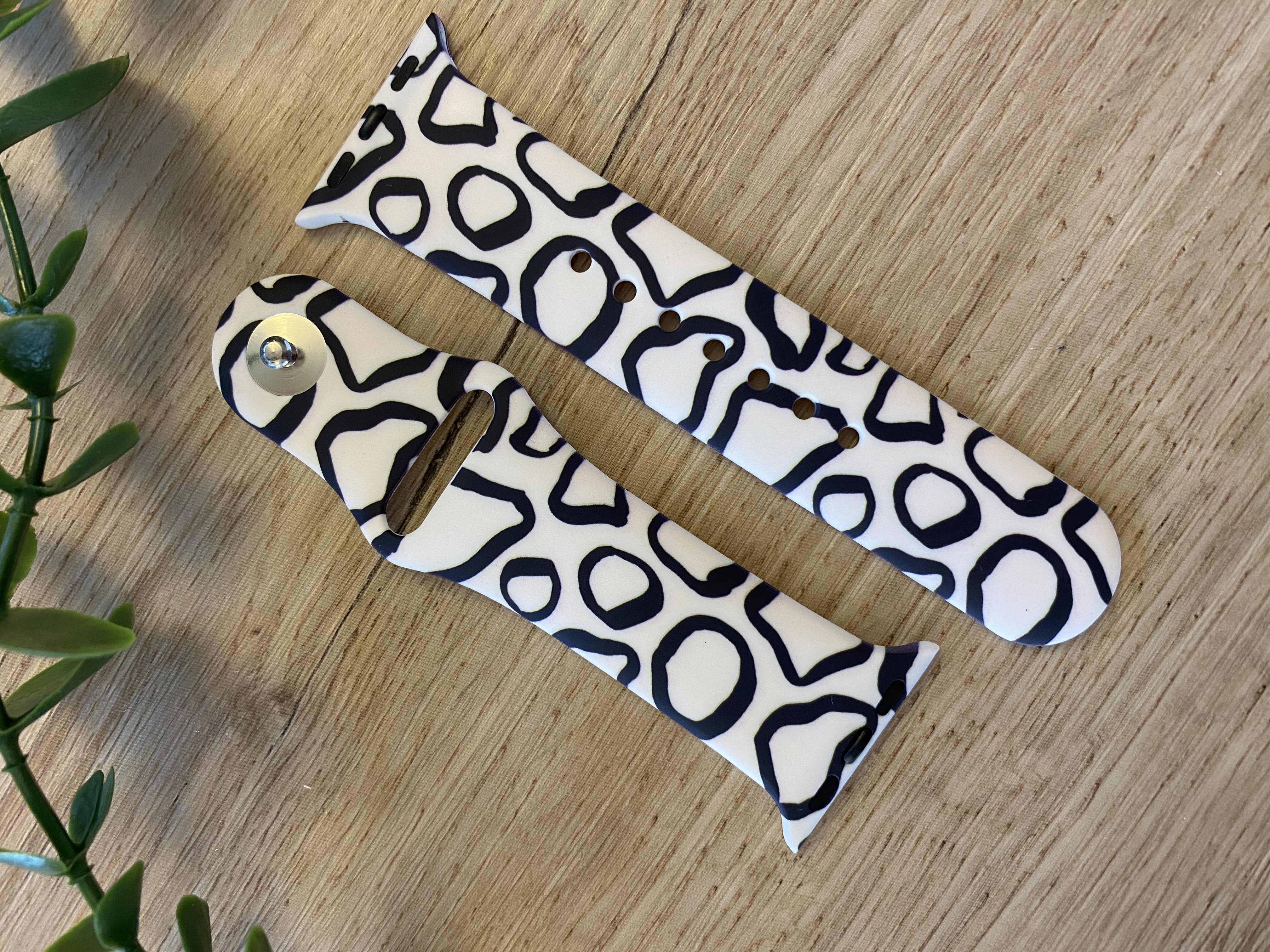Cinturino sport con stampa per Apple Watch - giraffa beige