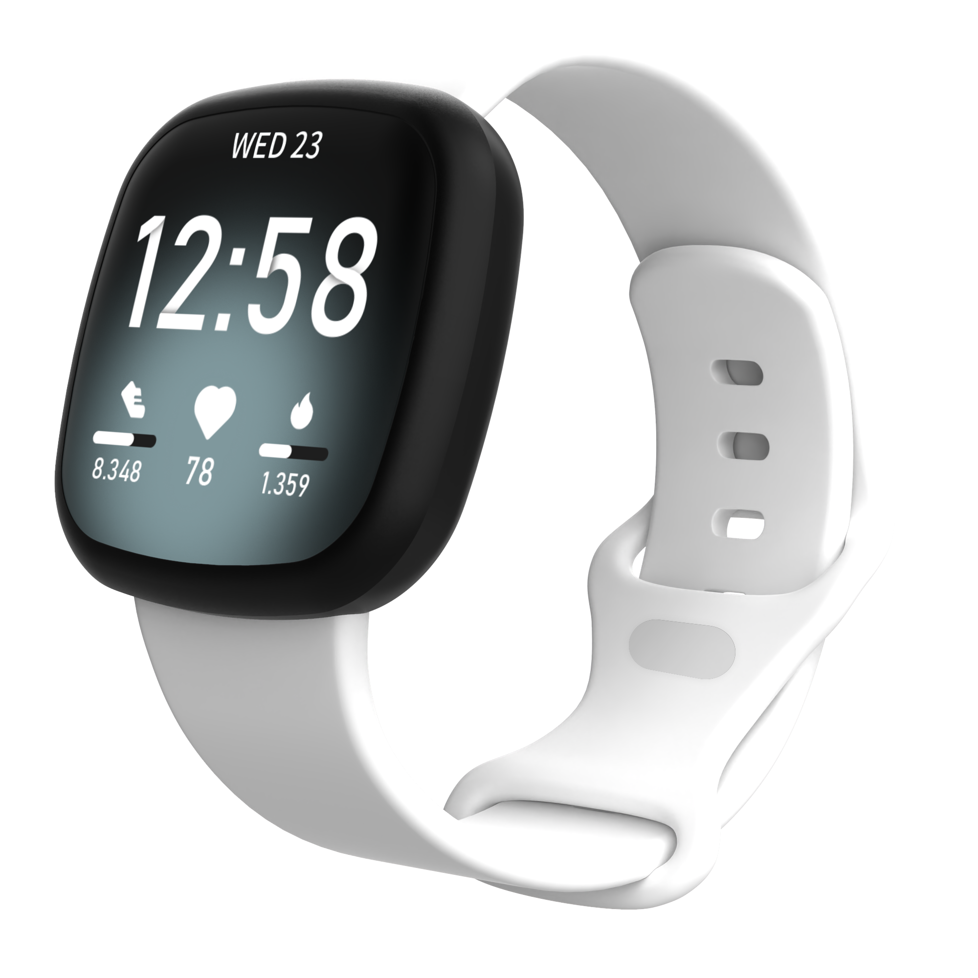 Cinturino sport per Fitbit Versa 3 / Sense - bianco