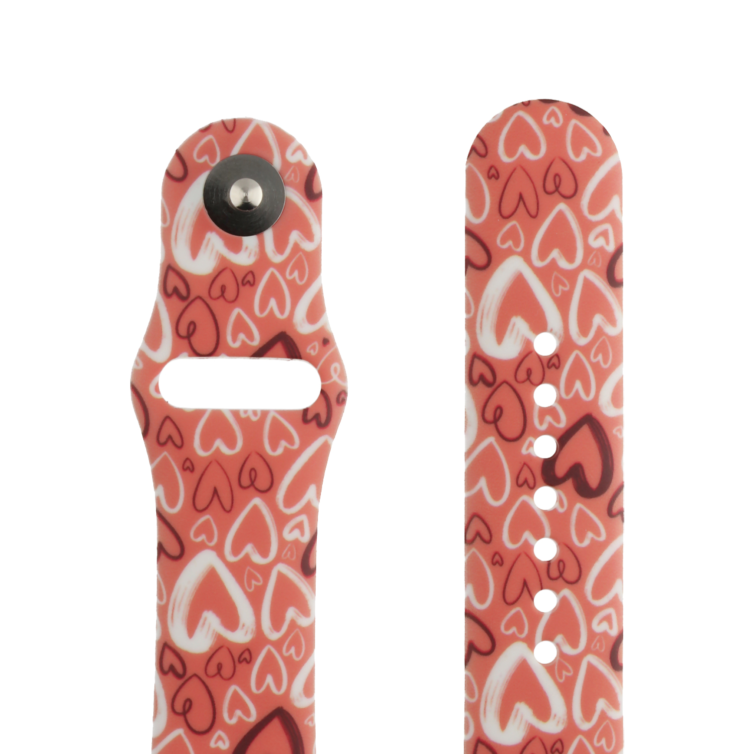 Cinturino sport con stampa per Apple Watch - stampa cuore rosso
