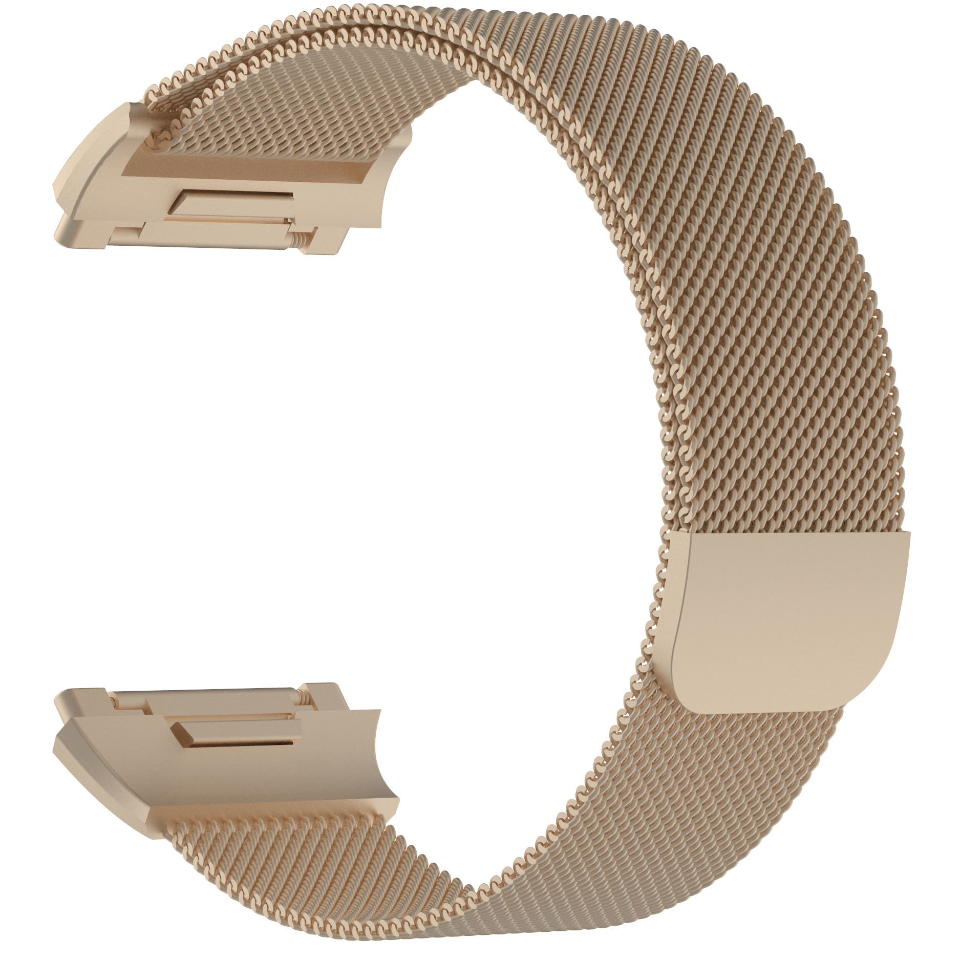 Cinturino loop in maglia milanese per Fitbit Ionic - champagne