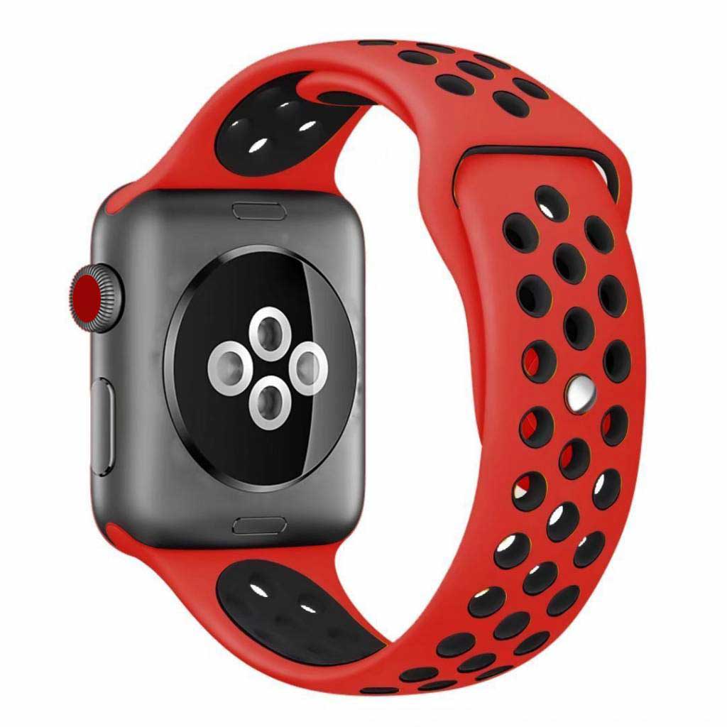 Cinturino doppio sport per Apple Watch - rosso nero