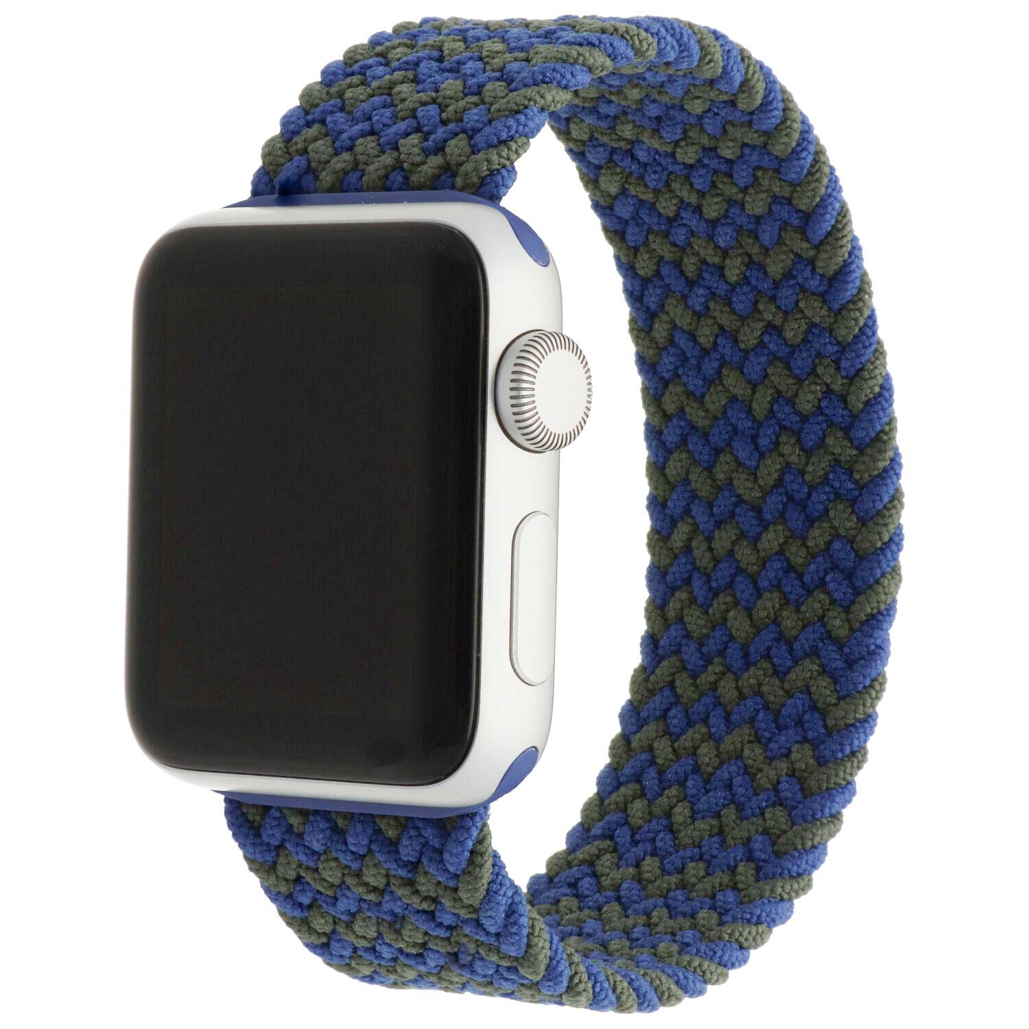 Cinturino Solo intrecciato in nylon per Apple Watch - mix blu verde