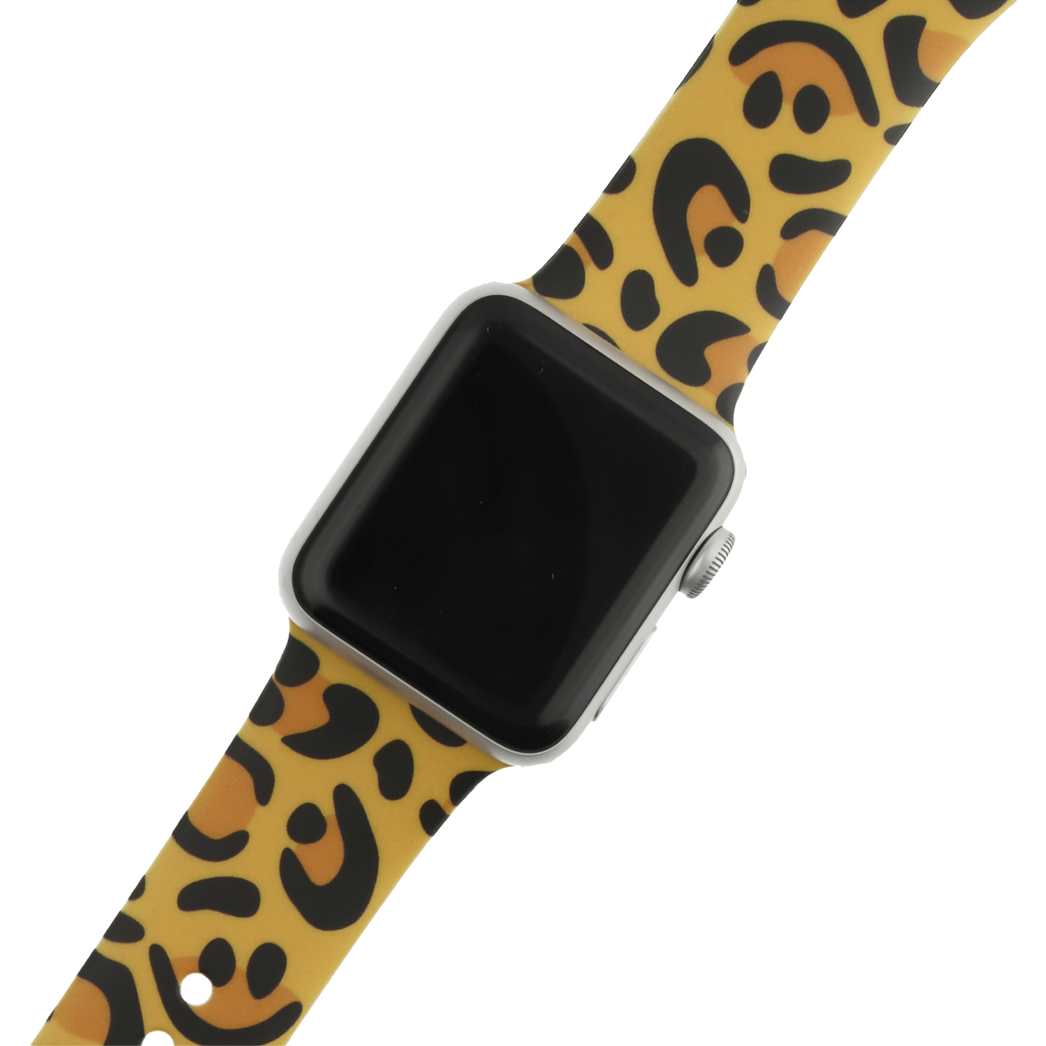 Cinturino sport con stampa per Apple Watch - stampa leopardata gialla