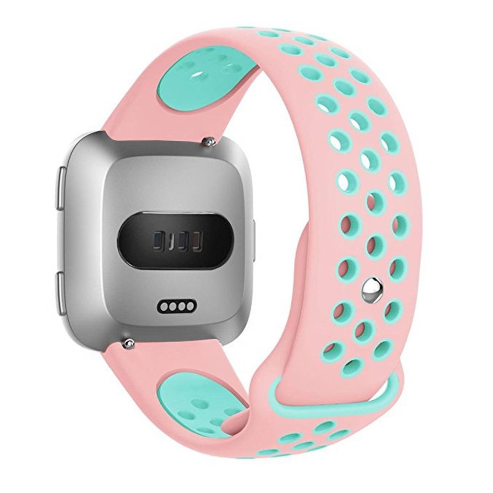 Cinturino doppio sport per Fitbit Versa - rosa azzurro