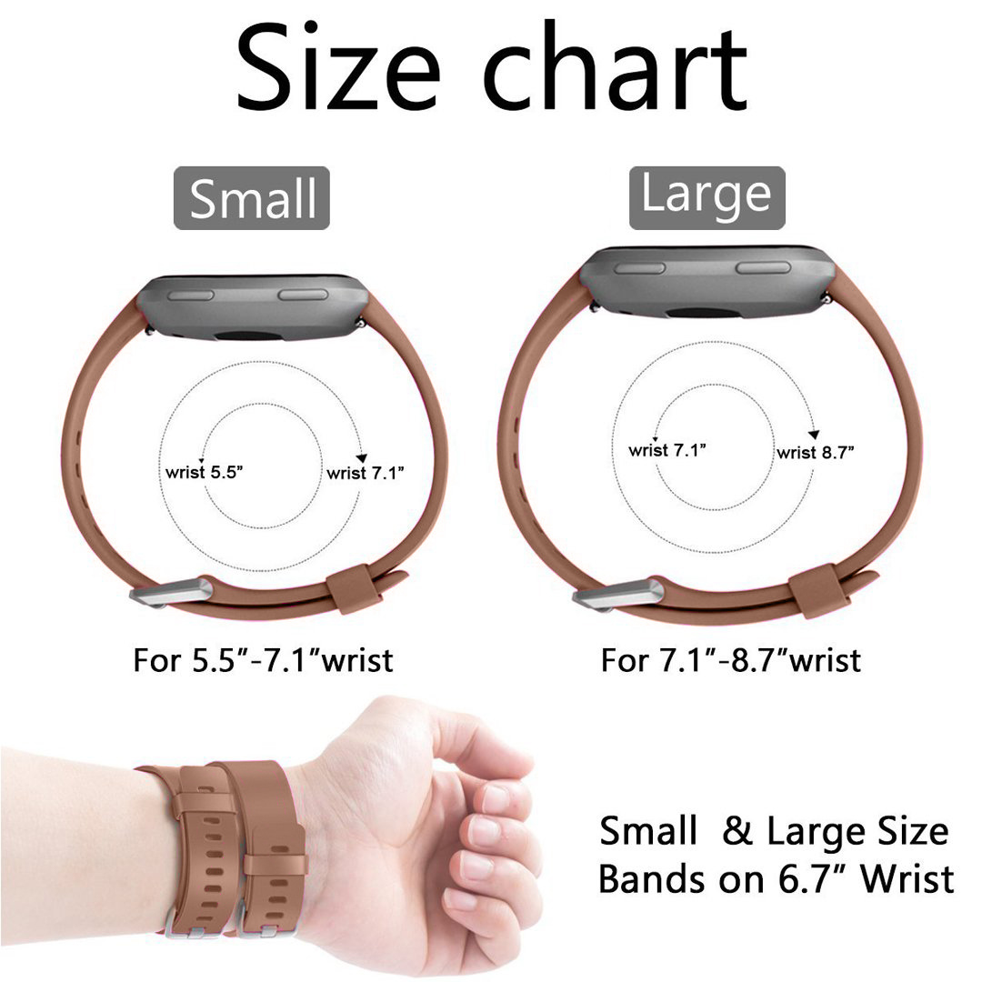 Cinturino sport per Fitbit Versa - marrone