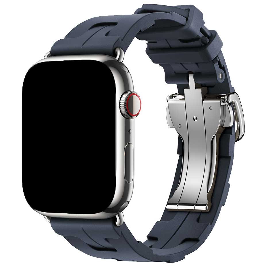 Cinturino sport Hermès simple tour kilim Apple Watch - blu