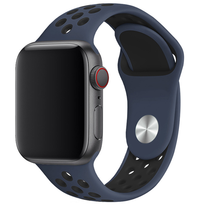 Cinturino doppio sport per Apple Watch - blu notte nero