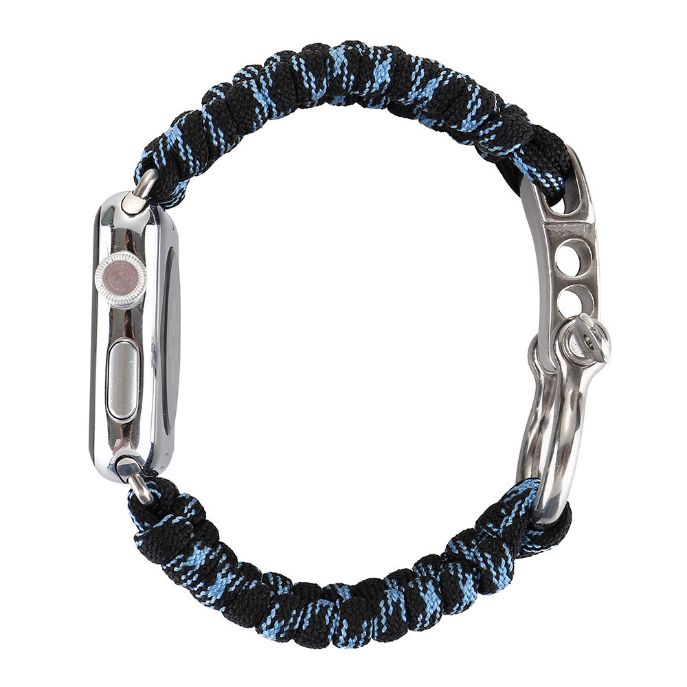 Cinturino in corda di nylon per Apple Watch - blu mimetico
