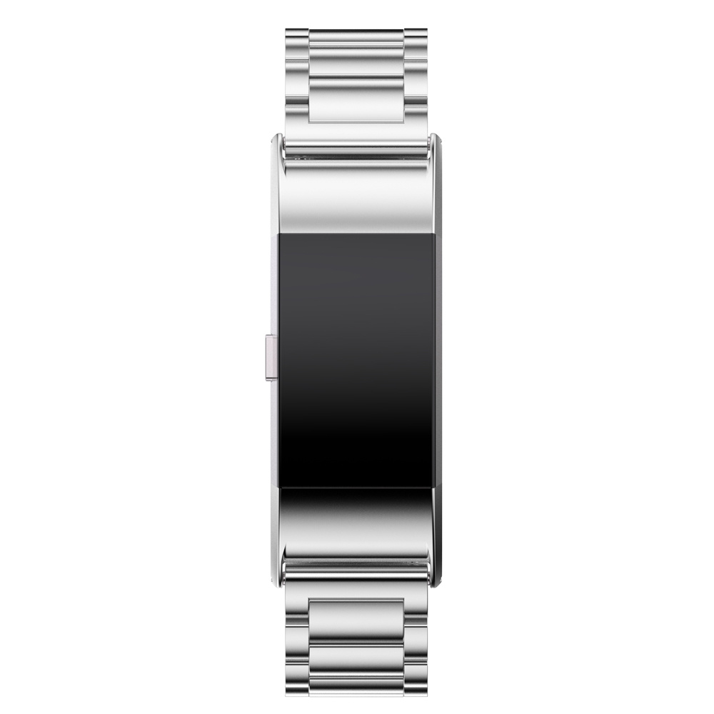 Cinturino a maglie in acciaio con perline per Fitbit Charge 2 - argento