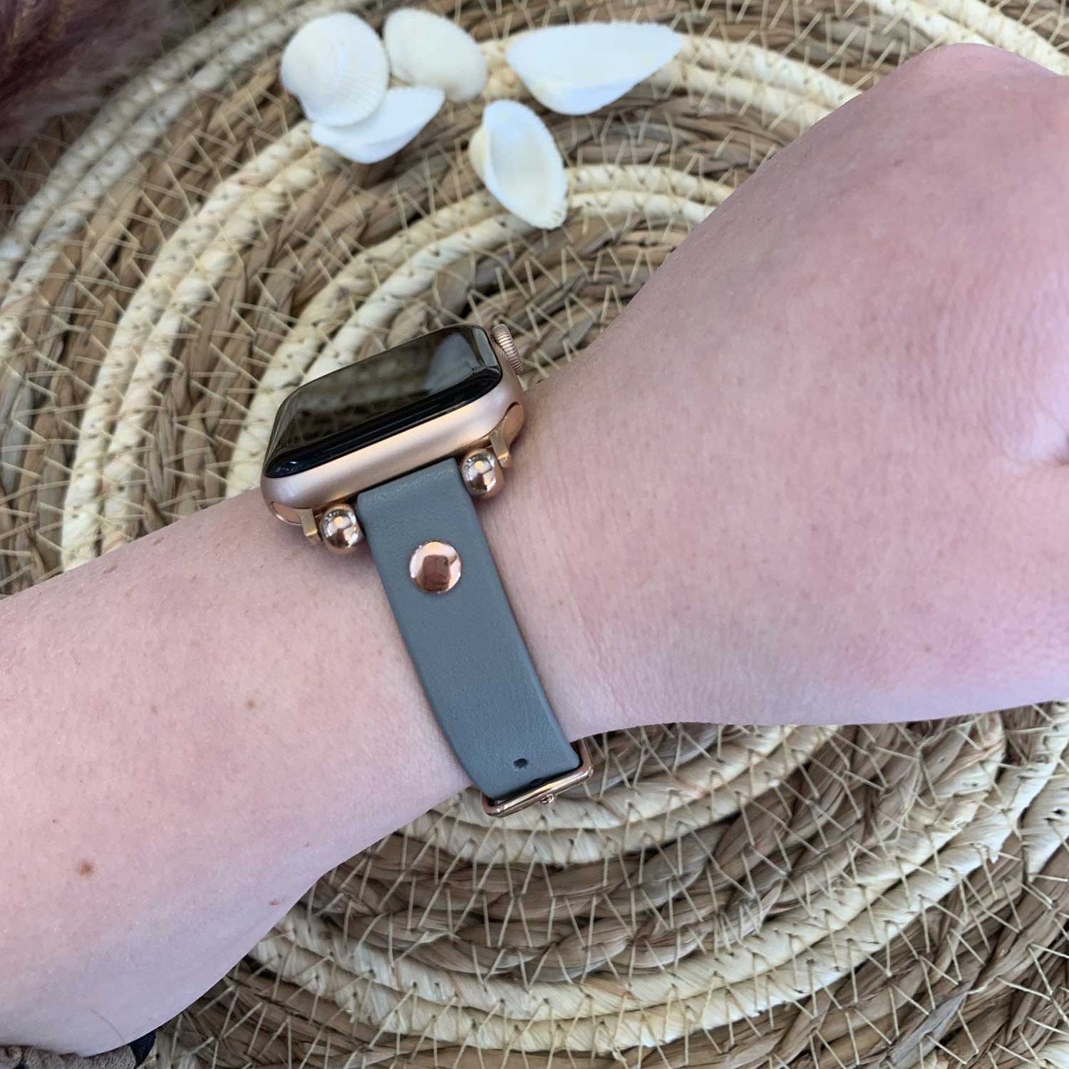 Cinturino smart in pelle per Apple Watch - blu