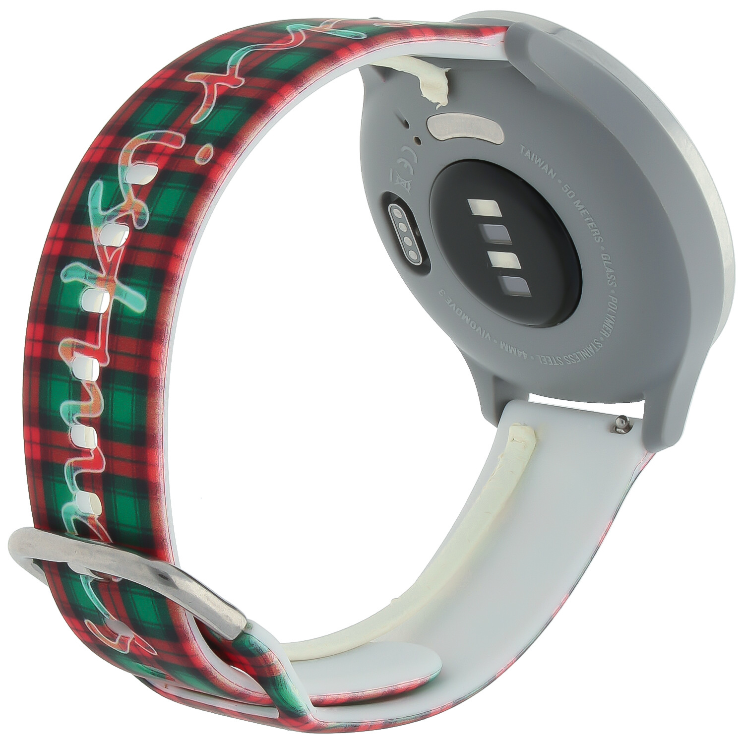 Cinturino sport con stampa per Garmin Vivoactive / Vivomove - a scacchi natalizi