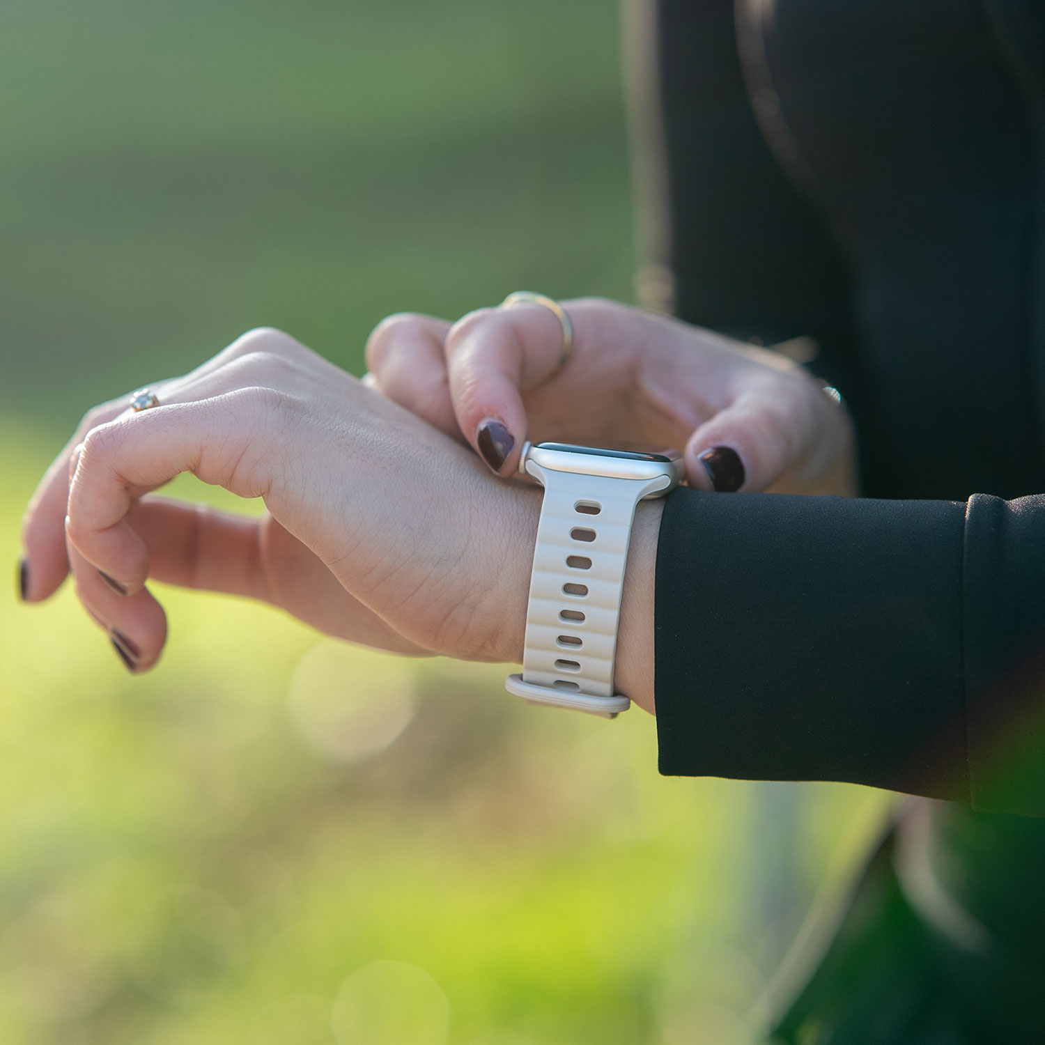 Cinturino silicone Wave per Apple Watch - Bianco