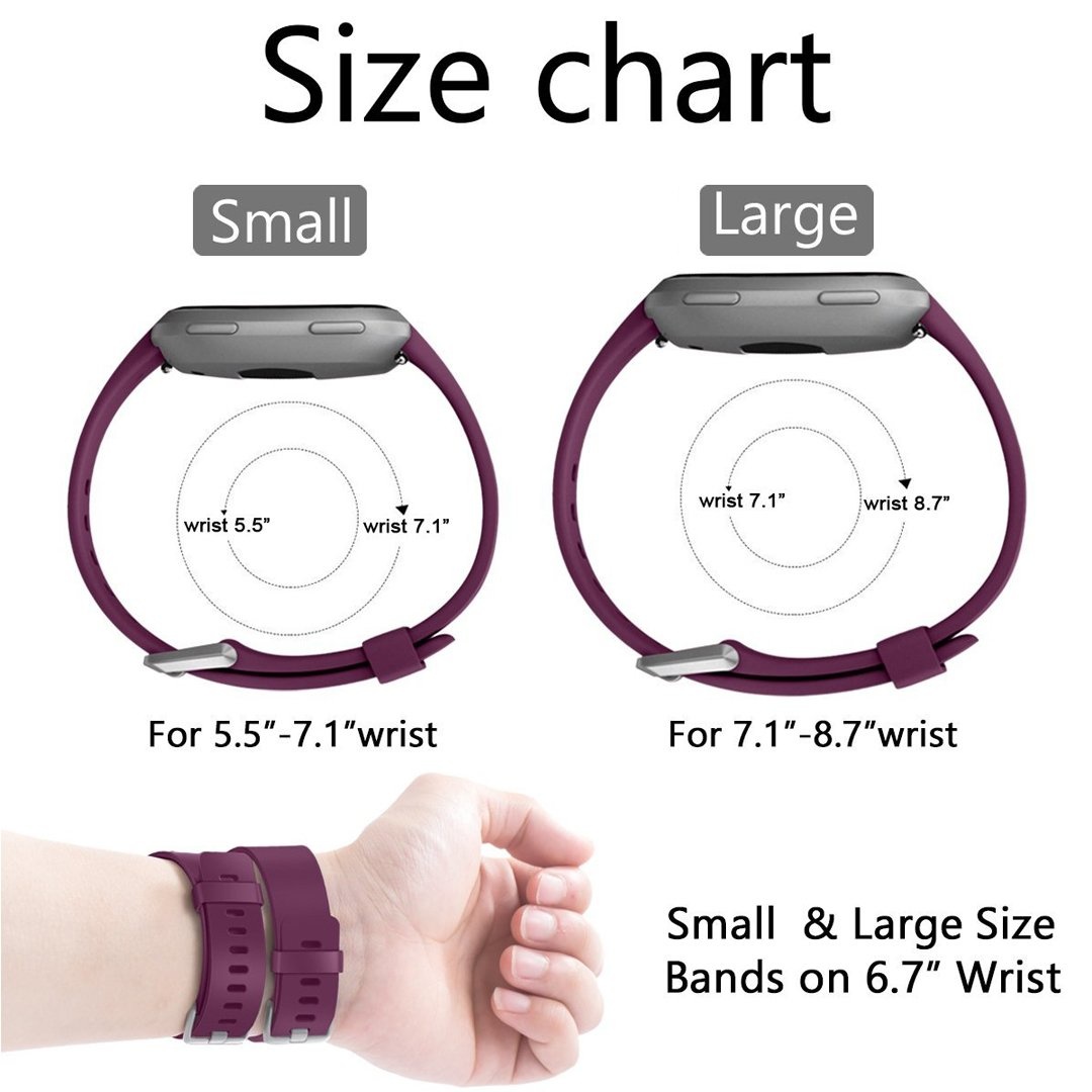 Cinturino sport per Fitbit Versa - viola scuro