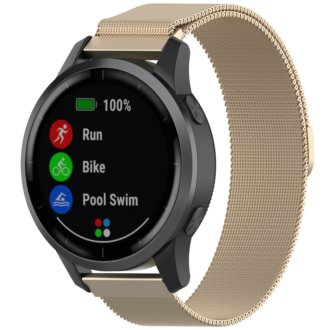 Cinturino loop in maglia milanese per Huawei Watch GT - champagne