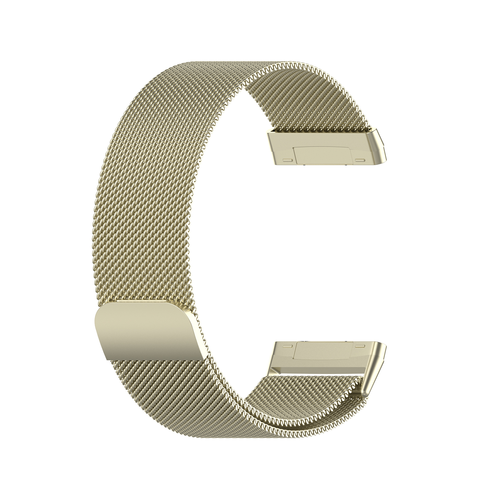 Cinturino loop in maglia milanese per Fitbit Versa 3 / Sense - champagne