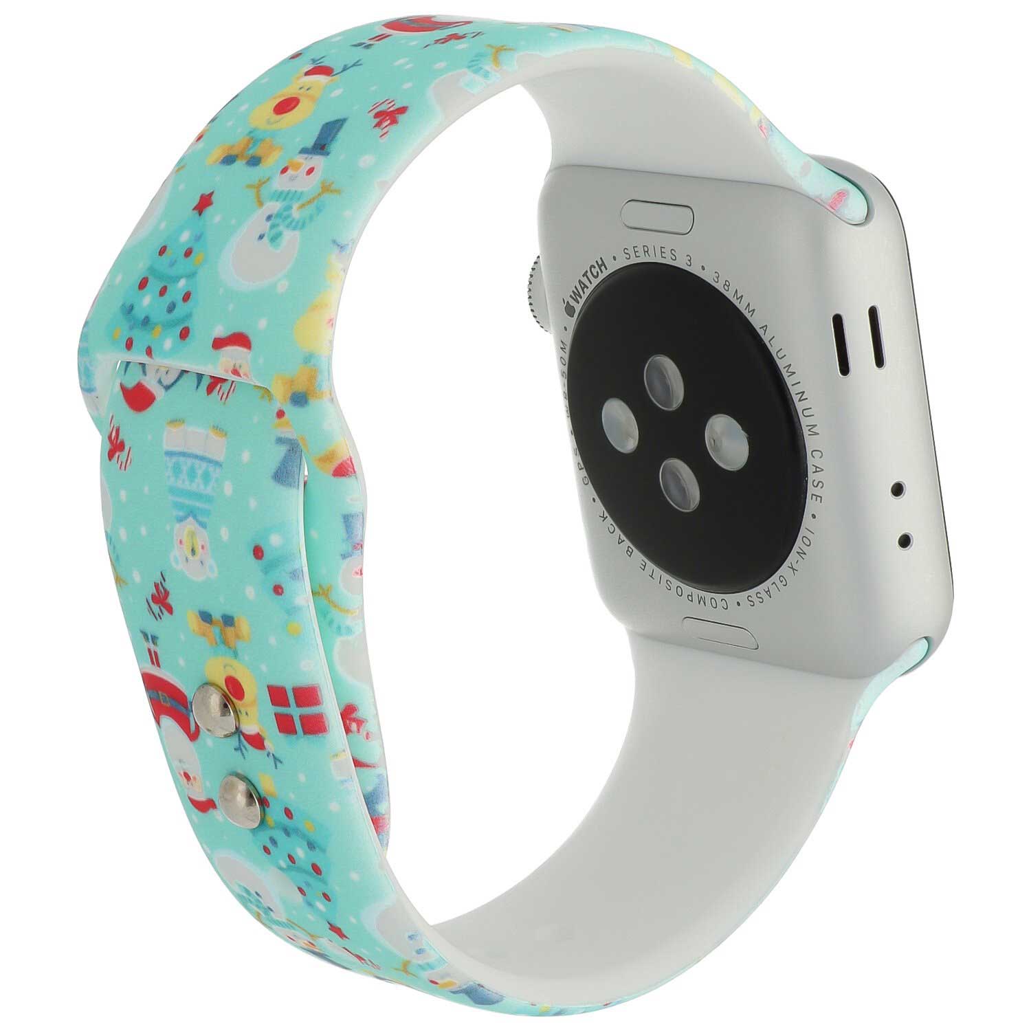 Cinturino sport con stampa per Apple Watch - Verde Natale