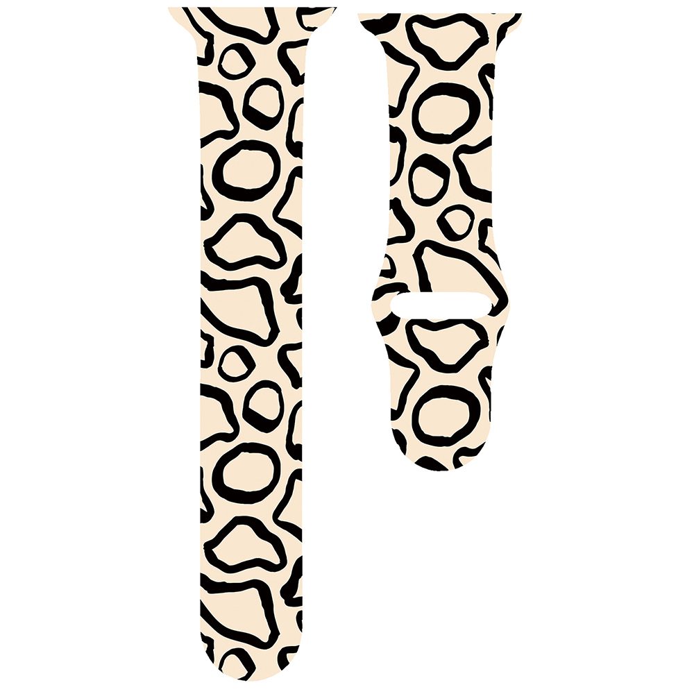 Cinturino sport con stampa per Apple Watch - giraffa beige
