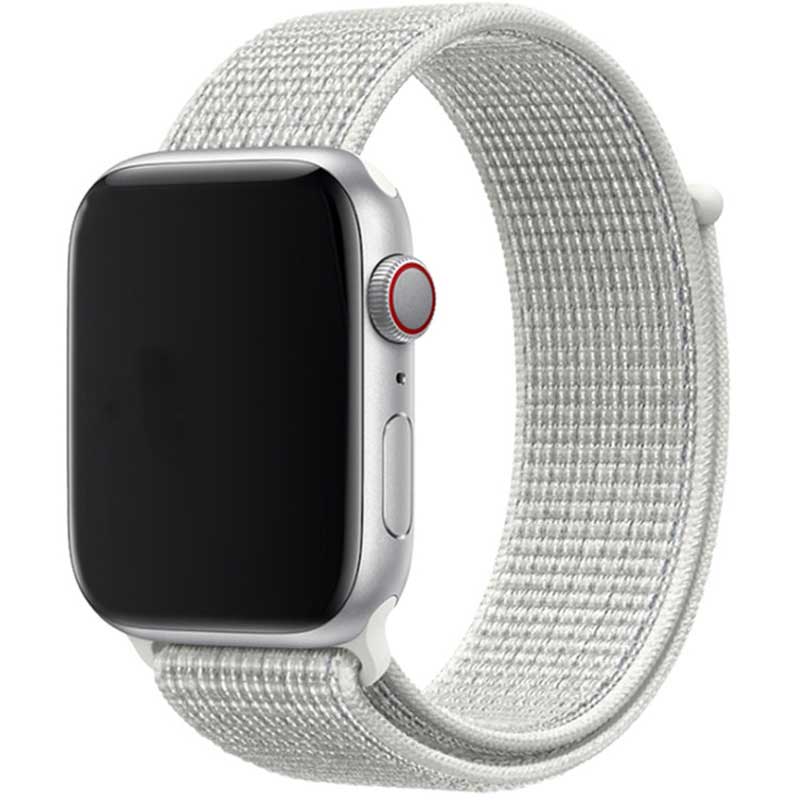 Cinturino nylon sport loop per Apple Watch - bianco superiore