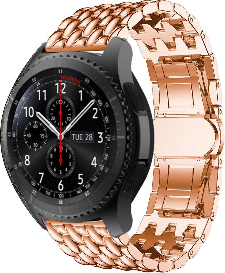 Cinturino a maglie in acciaio con drago per Samsung Galaxy Watch - oro rosa