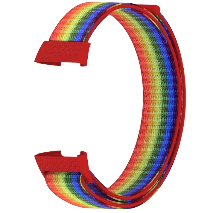 Cinturino in nylon per Fitbit Charge 3 & 4 - arcobaleno